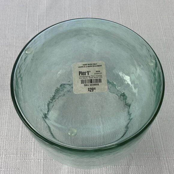 Rare Vintage Pier 1 Imports XL Hammered Glass Seahorse Kitchen Jar Canister - Picture 9 of 10